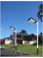 Lampe solaire de rue intégrée haute puissance Guohong, ABS, télécommande, source lumineuse LED, IP65, extérieur, route, monocristalline