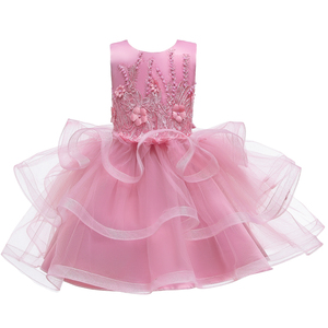 <span class=keywords><strong>Robe</strong></span> de <span class=keywords><strong>demoiselle</strong></span> <span class=keywords><strong>d</strong></span>'<span class=keywords><strong>honneur</strong></span> brodée pour enfants, <span class=keywords><strong>robe</strong></span> de princesse sans manches à plusieurs couches, moelleuse pour les petites filles - Product Image 4