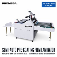 Machine de laminage semi-automatique pour films pré-enduites 1000 kg 3300x1200x1400 mm 105-500 g/épaisseur 520 mm largeur 25 m/min vitesse