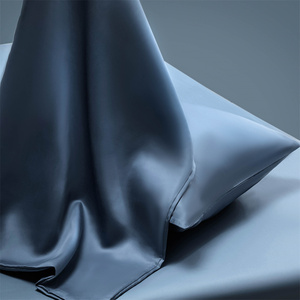 Skin-friendly and Comfortable 50% Lyocell 50% Microfiber Blended <strong>Pillow</strong> Cover Plain <strong>Navy</strong> Blue Single Pillowcase Bedding - Product Image 4