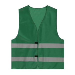 Gilet de sécurité vert avec deux bandes réfléchissantes, vêtements de travail haute visibilité, certifié ANSI classe 2 - Product Image 1