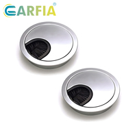 Passe-câble métallique premium, passe-câble de bureau 60 mm pour table d'ordinateur et bureau