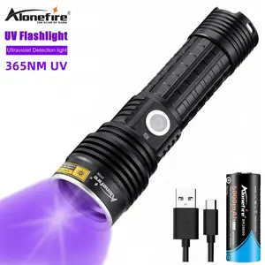 Alonefire Sv26 15W Uv Ultra Violet Zaklamp Zwart-Filter Geleid High Power Ultraviolette Zaklamp Geld Lekken Schorpioen Uv-Detector