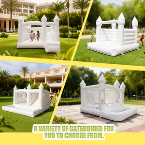 Commercial White Castle Bounce House Bouncy Castle with Slide Bouncy House <b>Inflatable</b> <b>Bouncer</b> Jumping Castle for Adults - Product Image 3
