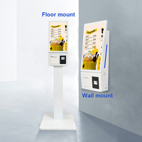 Terminal de paiement tactile 23 pouces avec système Android/Windows et imprimante 80 mm pour commande automatique en café-restaurant (en stock)