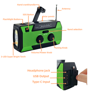 Kit de survie en cas d'ouragan, radio d'urgence 5000mAh avec alarme SOS, radio météo AM <span class=keywords><strong>FM</strong></span> à manivelle solaire pour les situations de catastrophe - Product Image 3