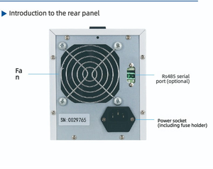 eTOMMENS Alimentation électrique CC linéaire réglable à faible ondulation eTM-605DF Affichage à 4 chiffres 60V 5A - Product Image 5