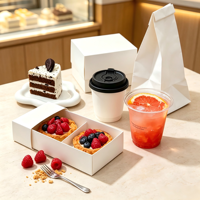 Caja de Regalo de Papel para Panadería, Impresa Personalizada, Reciclable, Plegable, de Grado Alimenticio, Impresión a Cuatro Colores, Estampado Holográfico, Mate