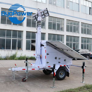Outdoor <b>Mobile</b> <b>Solar</b> Energy Lighting Tower High-efficiency <b>Panels</b> Adjustable Mast Rechargeable Battery for Remote Work Sites by - Product Image 3