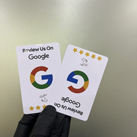 Carte NFC programmable en plastique CR80 avec code QR à scanner NFC 213 215 216 pour les avis Google