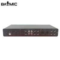 DAYMIC DM 404 Interface audio professionnelle 4 canaux 24 bits 192 kHz Console de mixage DJ Enregistrement Podcast Studio Instrument de musique