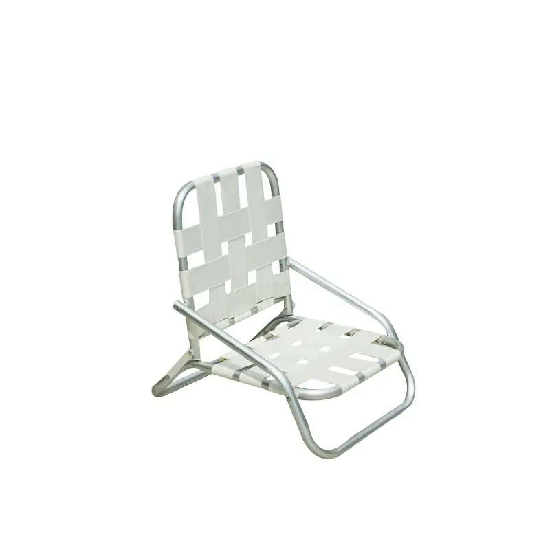 كرسي الشاطئ المنسوج منخفض المقعد الخالي من سبائك الألومنيوم للاستخدام الخارجي في الغسيل والاستخدام الخارجي في المطبخ