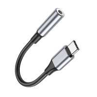 Adaptateur casque USB-C vers prise jack 3,5 mm femelle, câble audio filaire avec micro, convertisseur audio Type-C vers 3,5 mm