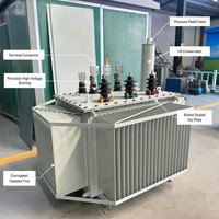 Transformateur de puissance immergé dans l'huile hermétique GUOYUE 315 kVA S13-M triphasé pour utilisation en poste de transformation extérieur