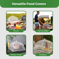 Picknick Camping Keuken Herbruikbaar Opvouwbaar Fruit Ademend Mesh Gaas Afdekking Pop-up Parasol Anti-vlieg Insectenwerend Voedselnet Hand