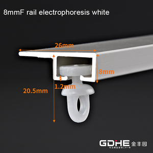 Rails de rideaux en aluminium ultra-minces pour économiser de l'espace, solutions de draperie, rails en alliage d'aluminium ultra-fins, rails métalliques personnalisés super fins, 75g - Product Image 4