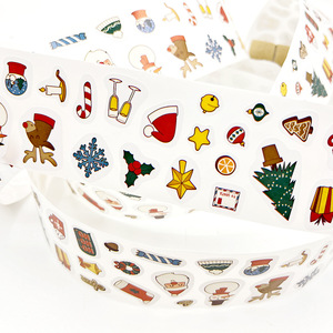 Autocollants cadeaux de table en papier Étiquettes de rouleau de Noël Cartoon Christmas Wall ambiance festive pour créer des autocollants d'étiquettes à thème - Product Image 6