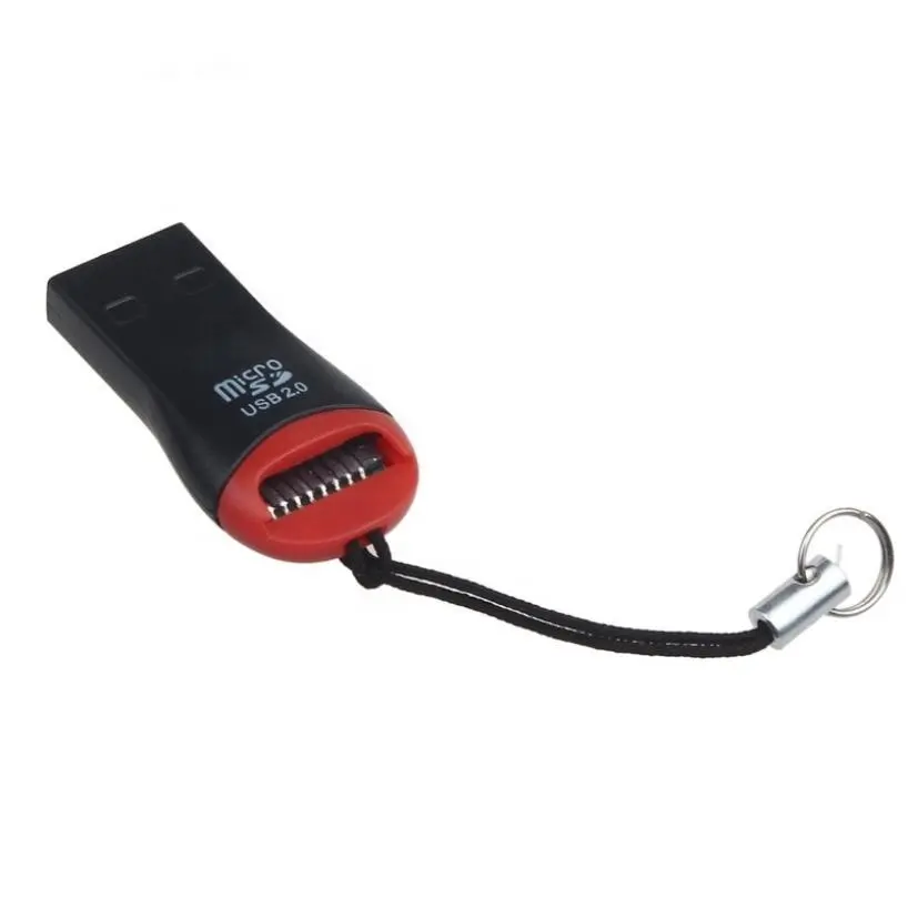 Adaptor Pembaca Kartu Memori SD TF, Micro T-Flash TF Mini USB 2.0 Kecepatan Tinggi Bisa Disesuaikan OEM