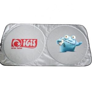 Pare-soleil de pare-brise avant magnétique pliable automatique avec protection UV, imprimé sur mesure, pour voiture - Product Image 4