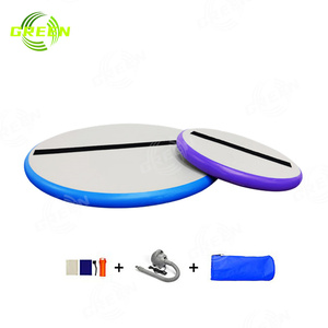 Verde 3M 4m 5M 6m 8m 10m 12m 15M pista de aire inflable barata estera de gimnasio de caída redonda estera de gimnasio de pista de aire inflable gimnasia - Product Image 2