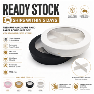 Caja <span class=keywords><strong>de</strong></span> Regalo Redonda <span class=keywords><strong>de</strong></span> Cartón para <span class=keywords><strong>San</strong></span> Valentín con Dulces, Chocolate, Fruta y Embutidos - Product Image 2