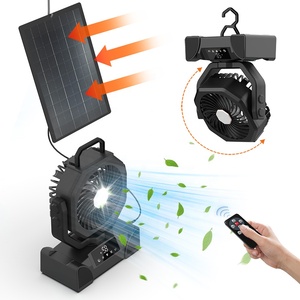 Ventilateur portable rechargeable par USB avec lumière LED, cinq vitesses de vent, pliable pour le <span class=keywords><strong>camping</strong></span> et l'utilisation en <span class=keywords><strong>camping</strong></span>-car - Product Image 2