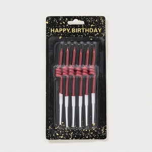 Venta al por Mayor de Velas de <span class=keywords><strong>Cumpleaños</strong></span> <span class=keywords><strong>para</strong></span> Niños, Hechas a Mano, Ecológicas, de Cera de Parafina, Chapadas en Oro, con Diseño de Primavera, Paquete de 6 - Product Image 3