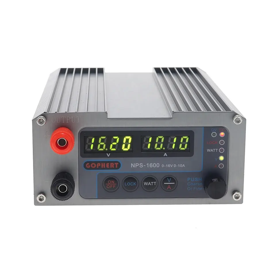 NPS-1600 Lab Adjustable Digital Mini DC Power Supply Aeromodelling DIY Switch Power Supply WATT With Lock Function 16V 10V