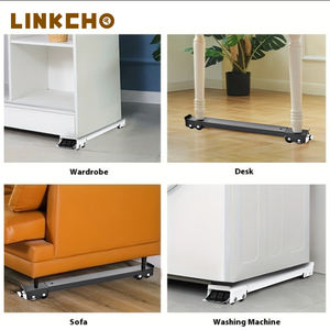 Support mobile réglable LINKCHO pour réfrigérateur et machine à laver, base antidérapante avec roulettes pour le déplacement de meubles domestiques - Product Image 5
