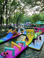 Parc aquatique gonflable pas cher, jeux d'été, divertissement à domicile, utilisation commerciale en mer, capacité supérieure à 500 kg, à vendre