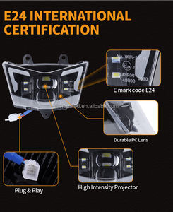 Phare LED Emark à faisceau haut et bas pour KLX 125 2010-2015 <span class=keywords><strong>2016</strong></span> 2017 450R 2008-2023 Pièces de moto - Product Image 2