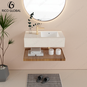 Moderno Lavabo Minimalista de Porcelana para Encimera de Baño - Product Image 1