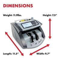 Vitesse de comptage rapide 1300 notes billets de banque mélange de factures d'argent comptage tri Machine de Fitness de base Machine de comptage d'argent Portable