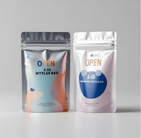 Sacs Mylar personnalisés imprimés en gros de 3,5 g, sachets refermables à fermeture éclair, anti-odeur, thermoscellables, de qualité alimentaire, à fond stable