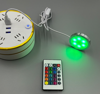 Lampu Dasar LED USB 3D Printer Lampu Bundar Bambu Lab Light Kit 001 Putih Hangat RGB Ultra Tipis Puck Light Permukaan Terpasang Modern