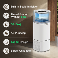 Humidificateur de grande pièce Humidificateur intelligent pour toute la maison et purificateur d'air avec filtre HEPA