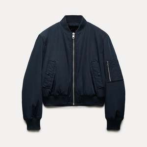 Vente en gros <span class=keywords><strong>de</strong></span> blousons d'aviateur Ma1 pour femmes <span class=keywords><strong>blouson</strong></span> d'aviateur en polyester XS-<span class=keywords><strong>L</strong></span> bicolore à col rond et style court pour femmes - Product Image 2