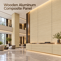 Panneau composite en aluminium à grain de teck de 4 mm, revêtement PVDF, panneau ACM pour la décoration murale extérieure