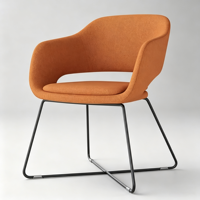 Chaise d'appoint de loisirs à structure métallique en promotion – Mobilier contractuel pour bureau, salle d'attente, réception, salle de réunion, hôtel, bibliothèque et projets