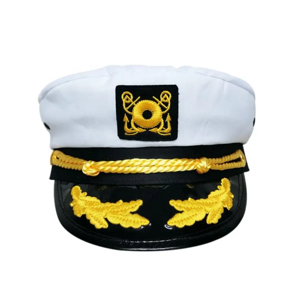 थोक अच्छी गुणवत्ता वयस्क दौर पार्टी सफेद नौसेना कप्तान टोपी