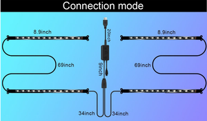 Xe LED Strip Lights <span class=keywords><strong>Multicolor</strong></span> RGB Đèn Nội Thất Xe Phụ Kiện Sàn Laser Neon Lights Âm Thanh Hoạt Động Chức Năng Ứng Dụng Không Dây - Product Image 2