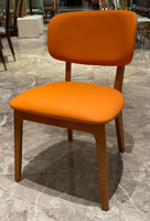 Ensemble de 4 chaises de salle à manger modernes en bois, ergonomiques, avec revêtement en tissu, pieds coniques, repose-pieds, beige, pour maison, appartement, parc, hôtel