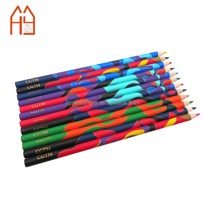 Crayons promotionnels pour étudiants 17.6cm crayons en bois à transfert de chaleur couleur all-over ensemble en vrac HB non toxique - Product Image 4