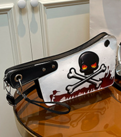 Sac à bandoulière pour téléphone portable en forme de couteau avec imprimé de sang et de crâne personnalisé amusant pour festival de fête d'Halloween - Product Image 3