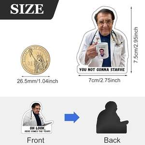 12 عبوة <span class=keywords><strong>Dr</strong></span> Now مغناطيس ثلاجة ، <span class=keywords><strong>Dr</strong></span>. مغناطيس ثلاجة Nowzaradan-مغناطيس قوي 3 بوصات ، نص أسود - Product Image 5