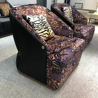 Vente en gros d'usine de meubles modernes et luxueux au design scandinave canapé en cuir véritable fauteuils de loisirs en cuir noir