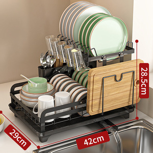 Innovador estante de metal <span class=keywords><strong>DoubleDeck</strong></span> plegable y escurridor incluido organizador de encimera de cocina - Product Image 6