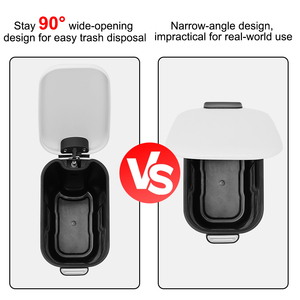 Slim Step in acciaio inox pattumiera cestino della spazzatura contenitore della spazzatura con coperchio per bagno bagno cucina bidone della polvere bianco - Product Image 3