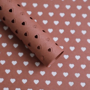 Flores de Papel con Forma de Corazón, Embalaje de Flores Frescas, Estilo Hueco, Elegante Ramo de Papel, Papel de Envoltura de Malla - Product Image 6