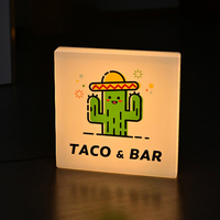 Enseigne lumineuse LED en acrylique personnalisée, murale, pour extérieur, bar, publicité, logo lumineux